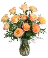 A Free-Spirit Dozen Rose Arrangement