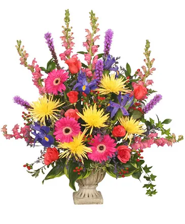 COLORFUL CONDOLENCES TRIBUTE  Funeral Flowers in Columbia, IL | MEMORY LANE FLORAL