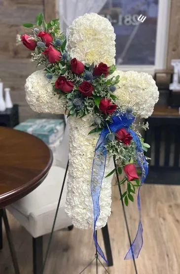 Eternal Grace Standing Spray in Columbia, IL | MEMORY LANE FLORAL