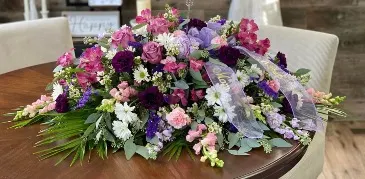 Feminine Serenity Casket Spray in Columbia, IL | MEMORY LANE FLORAL