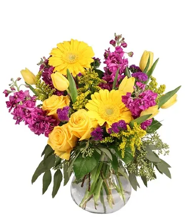 Jazzy Jubilee Vase Arrangement in Columbia, IL | MEMORY LANE FLORAL