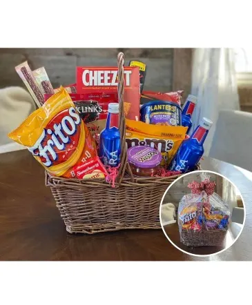 Love on Tap Junk Food Basket in Columbia, IL | MEMORY LANE FLORAL