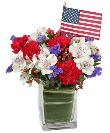 Made In The USA Patriotic Arrangement in Columbia, IL | MEMORY LANE FLORAL