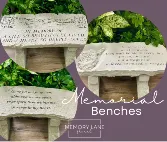 Memorial Bench Concrete Garden Bench