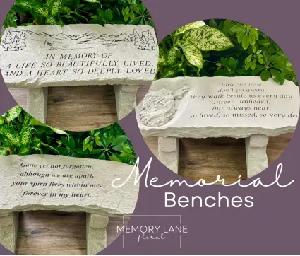 Memorial Bench Concrete Garden Bench