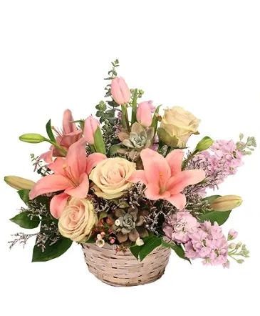 Soft Embrace Basket Arrangement in Columbia, IL | MEMORY LANE FLORAL