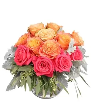 Sweet Peach Sorbet Rose Arrangement