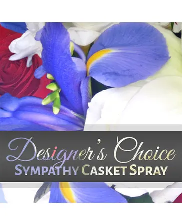 Sympathy Casket Spray Designer's Choice in Columbia, IL | MEMORY LANE FLORAL