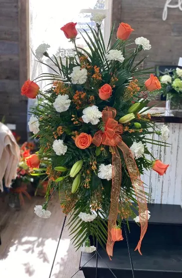 Tranquil Tribute Standing Spray in Columbia, IL | MEMORY LANE FLORAL