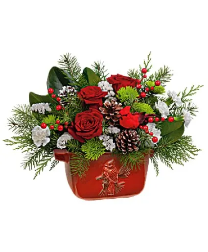 Vintage Cardinal Centerpiece - LIMITED EDITION Floral Design