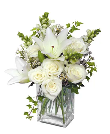 Wonderful White Bouquet of Flowers in Columbia, IL | MEMORY LANE FLORAL